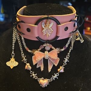 Whimsygoth Pink Fairy Choker Necklace